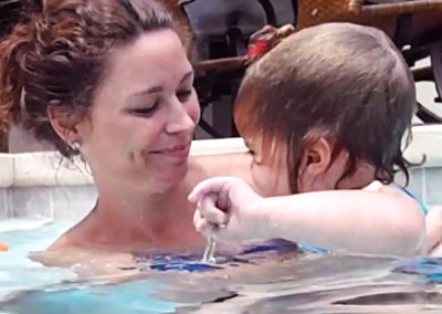 Mother and Child In Swimming Pool